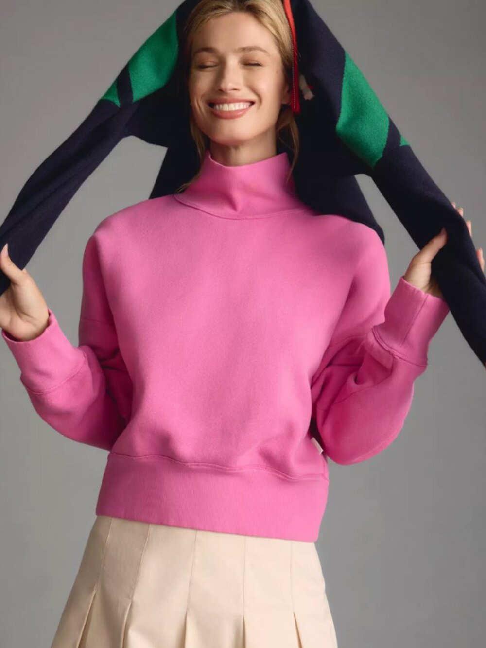 Anthropologie Citizens of Humanity Koya Pink Mock Neck Sweatshirt